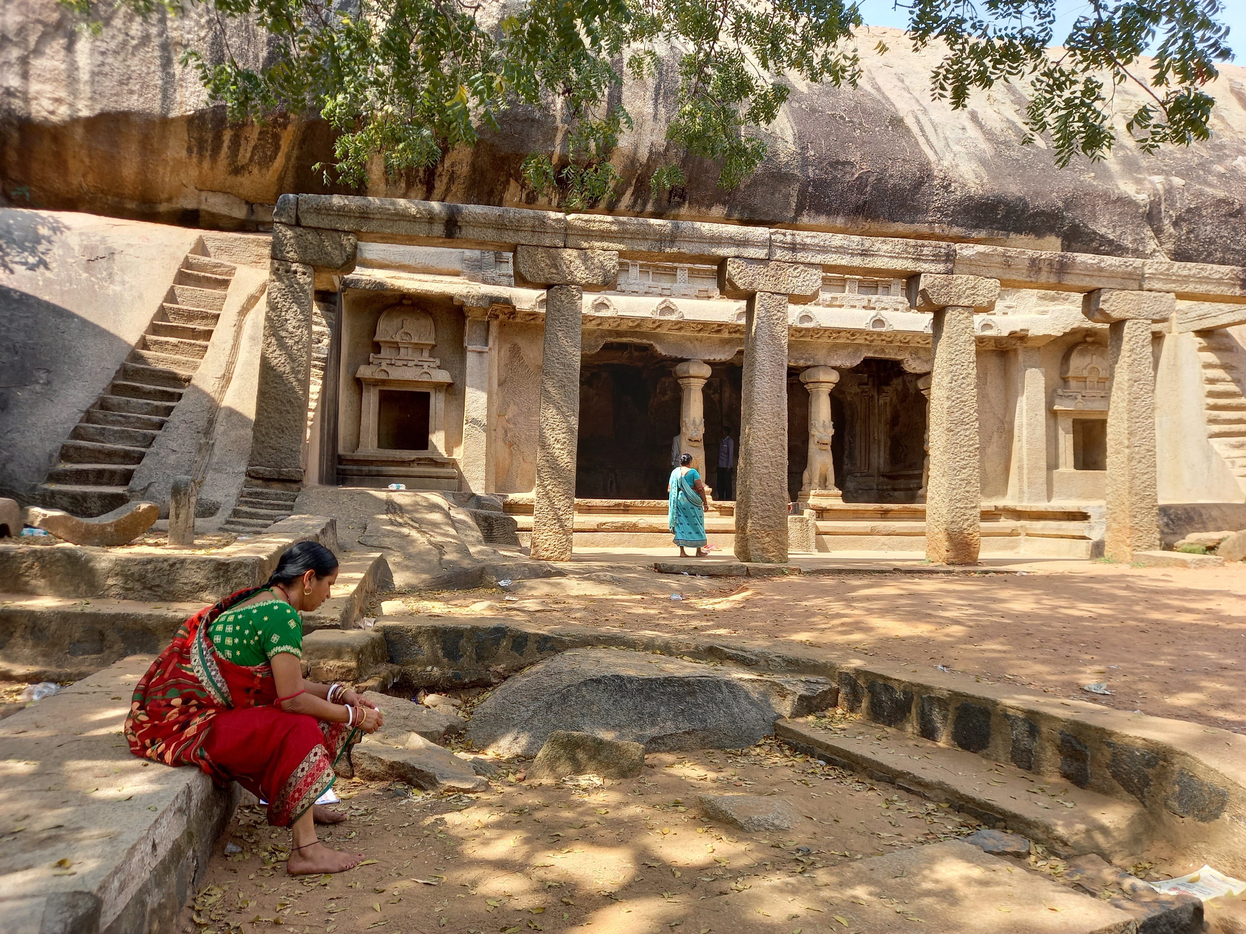 Cave Temple mandapas with carved pillars and reliefs